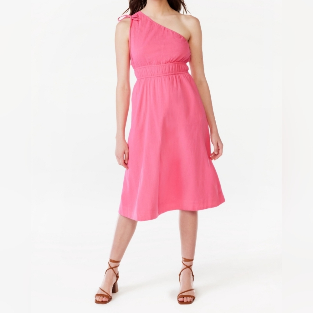 NEW Free Assembly Women's Sleeveless One Shoulder Dress, Size M,